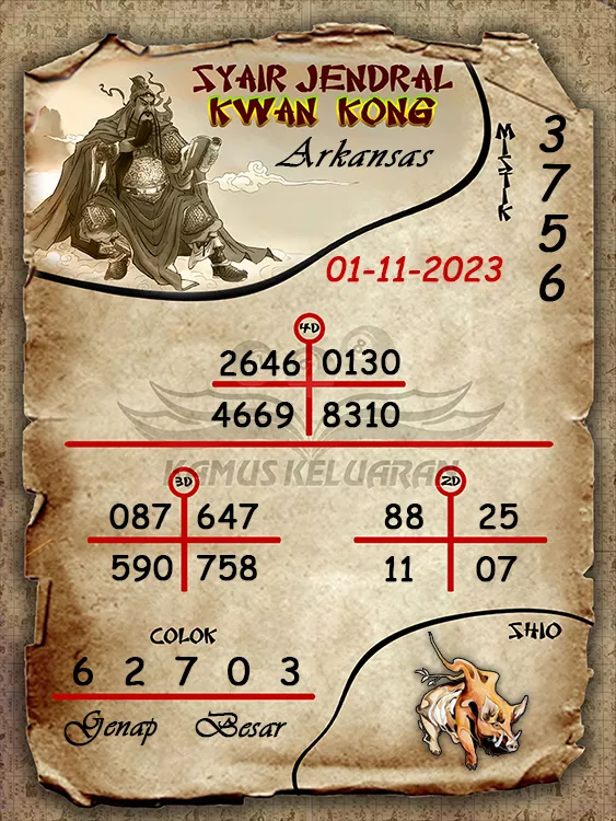 syair jendral kwan kwong arkansas 01 11 2023