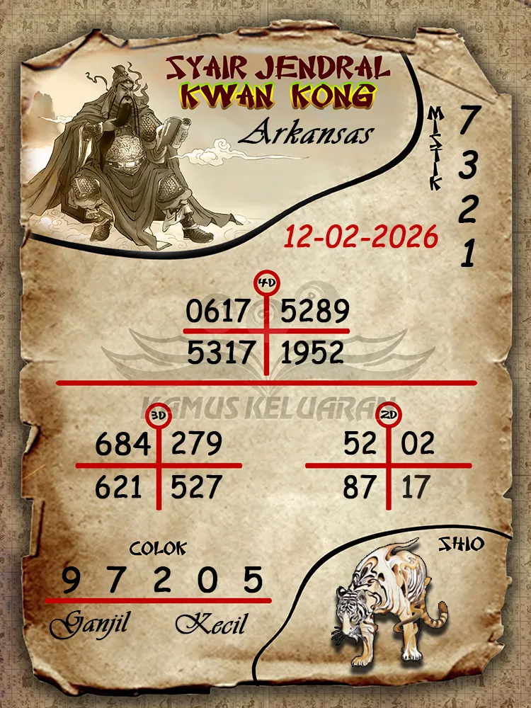 Syair Jendral Kwan Kong Arkansas 12 02 2026