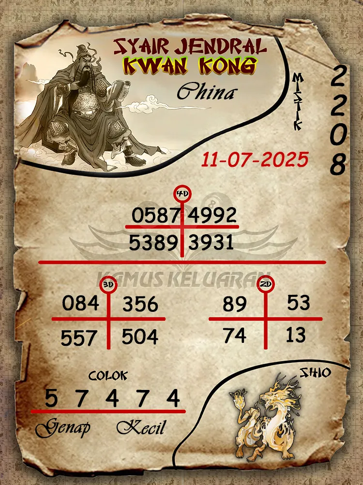 syair jendral kwan kong China 11 07 2025
