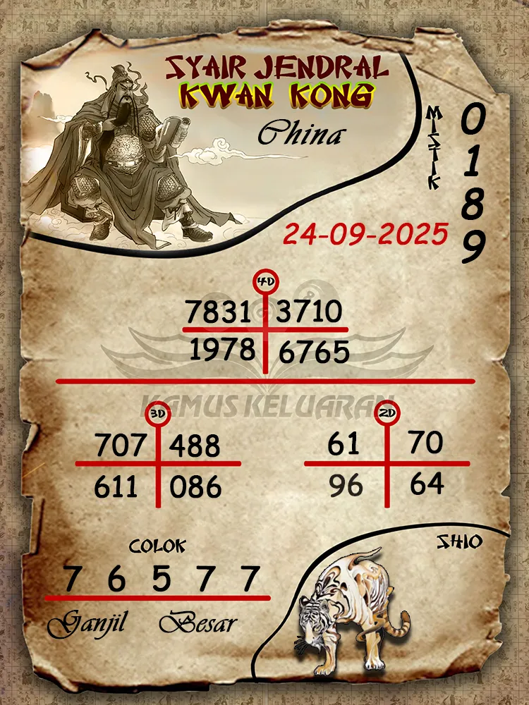 syair jendral kwan kong China 24 09 2025