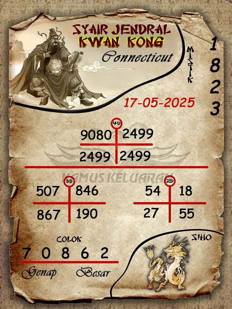 syair jendral kwan kong connecticut 17 05 2025