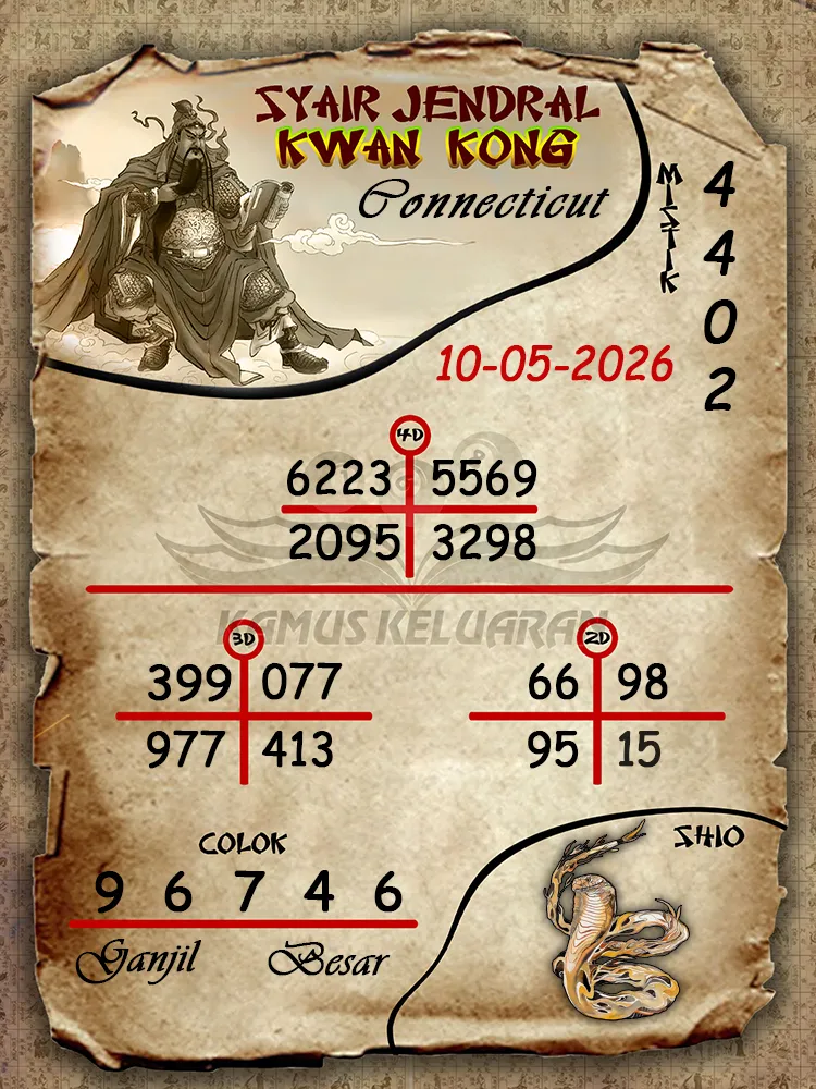 Syair Jendral Kwan Kong Connecticut 10 05 2026