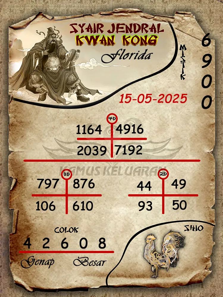 syair jendral kwan kong florida 15 05 2025