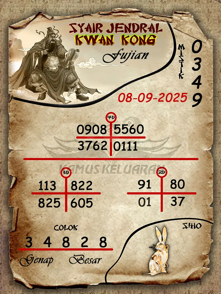 syair jendral kwan kong Fujian 08 09 2025
