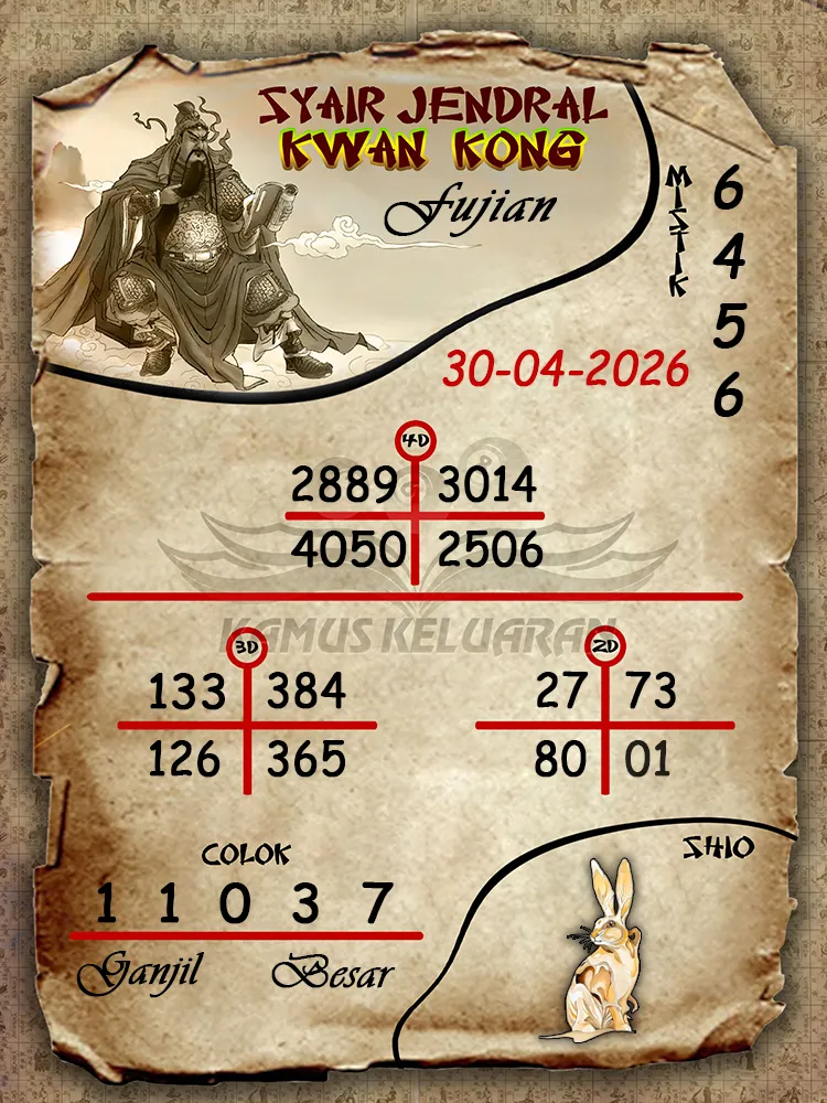 Syair Jendral Kwan Kong Fujian 30 04 2026