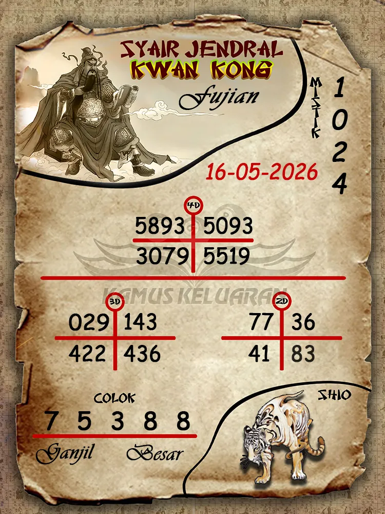 Syair Jendral Kwan Kong Fujian 16 05 2026