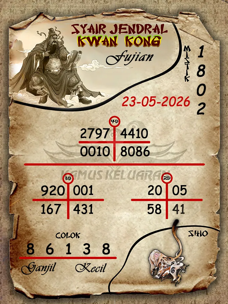 Syair Jendral Kwan Kong Fujian 23 05 2026