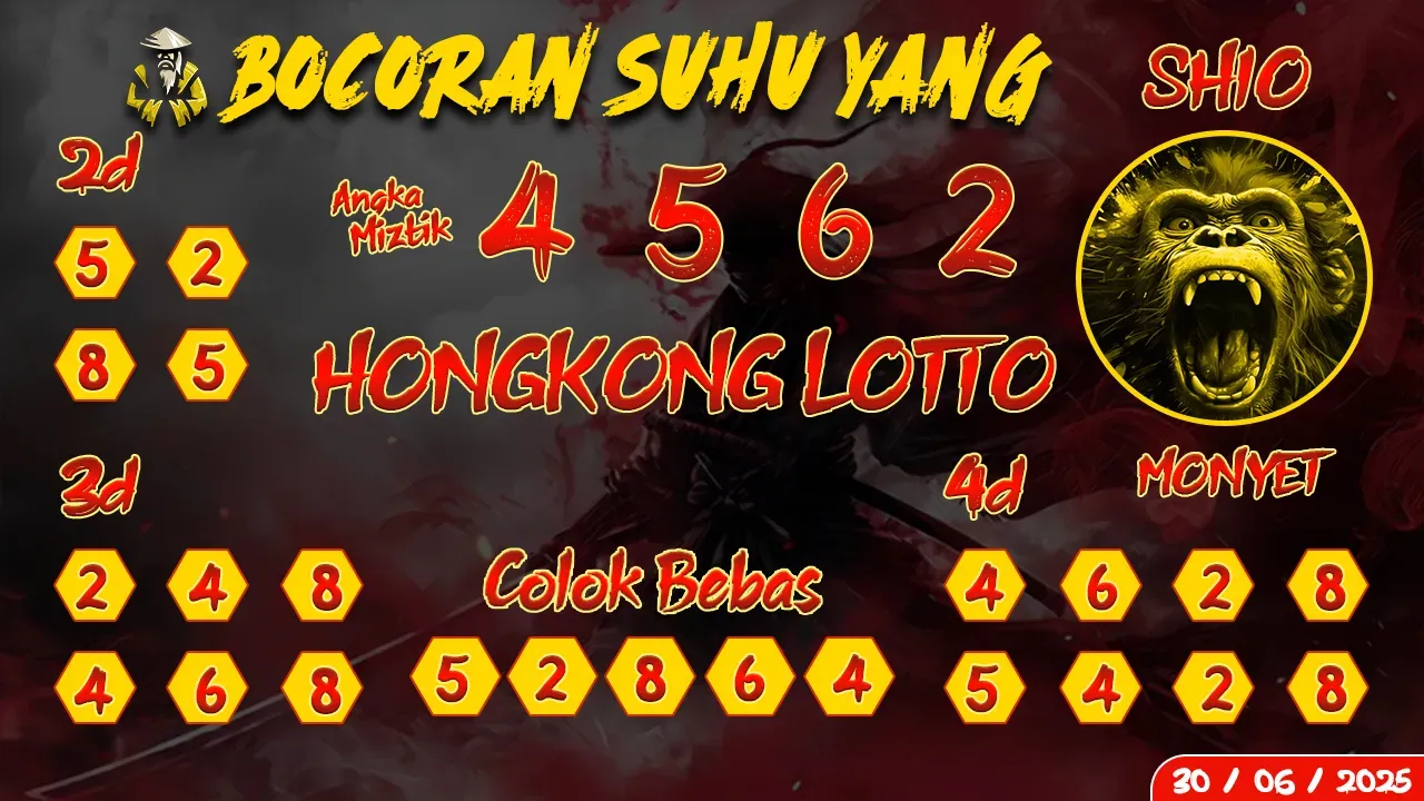 syair Bocoran Suhu Yang Hongkong Lotto 30 06 2025