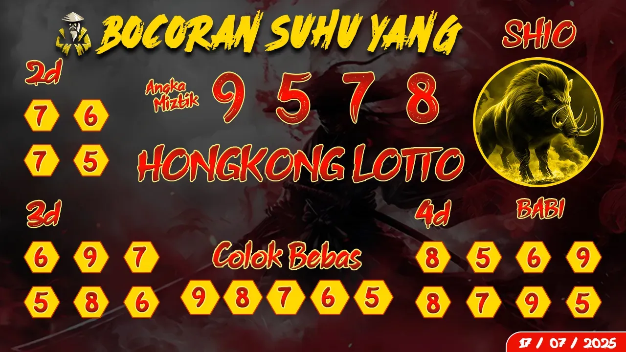 syair Bocoran Suhu Yang Hongkong Lotto 17 07 2025