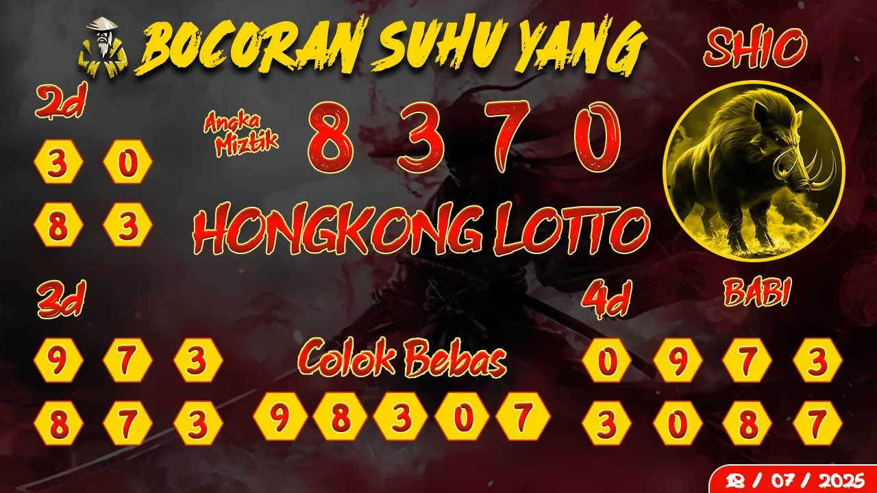 syair Bocoran Suhu Yang Hongkong Lotto 18 07 2025