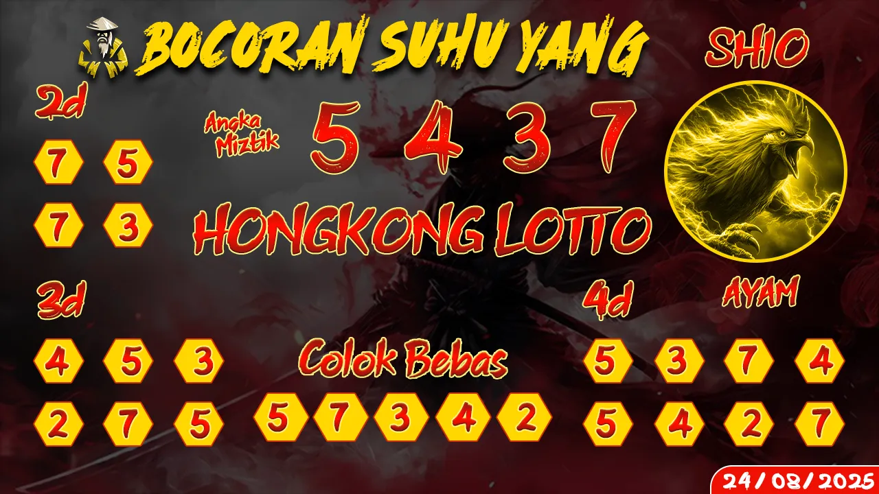 syair Bocoran Suhu Yang Hongkong Lotto 24 08 2025
