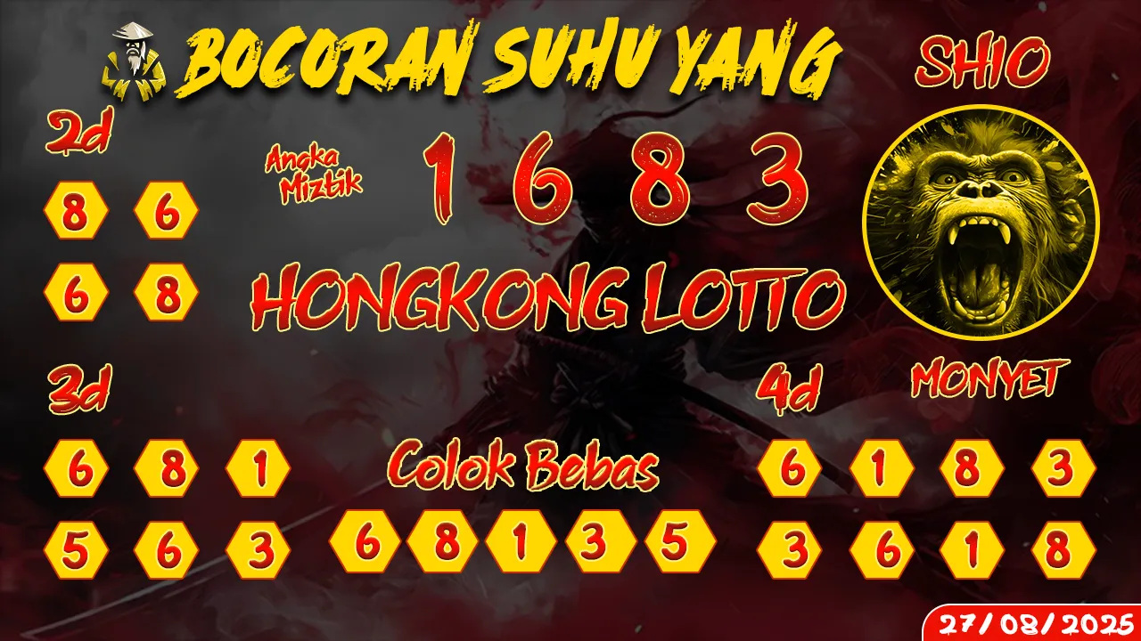 syair Bocoran Suhu Yang Hongkong Lotto 27 08 2025