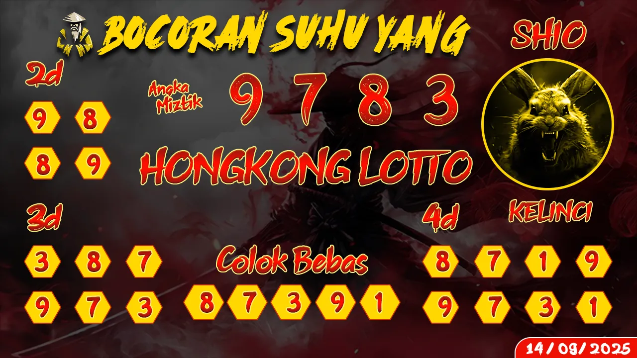 syair Bocoran Suhu Yang Hongkong Lotto 14 09 2025