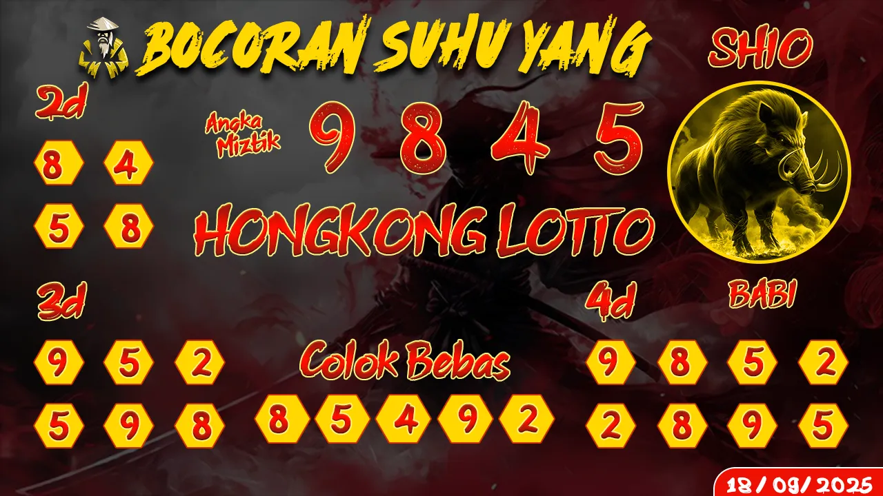 syair Bocoran Suhu Yang Hongkong Lotto 18 09 2025