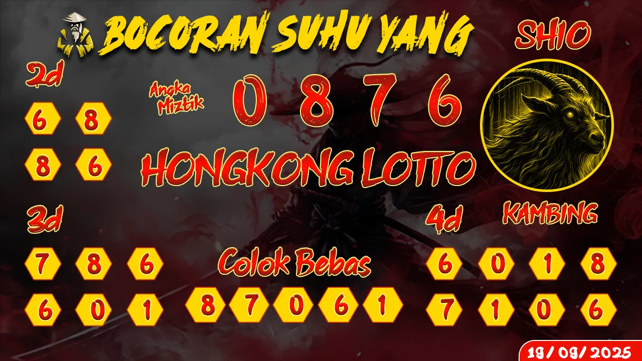 syair Bocoran Suhu Yang Hongkong Lotto 19 09 2025