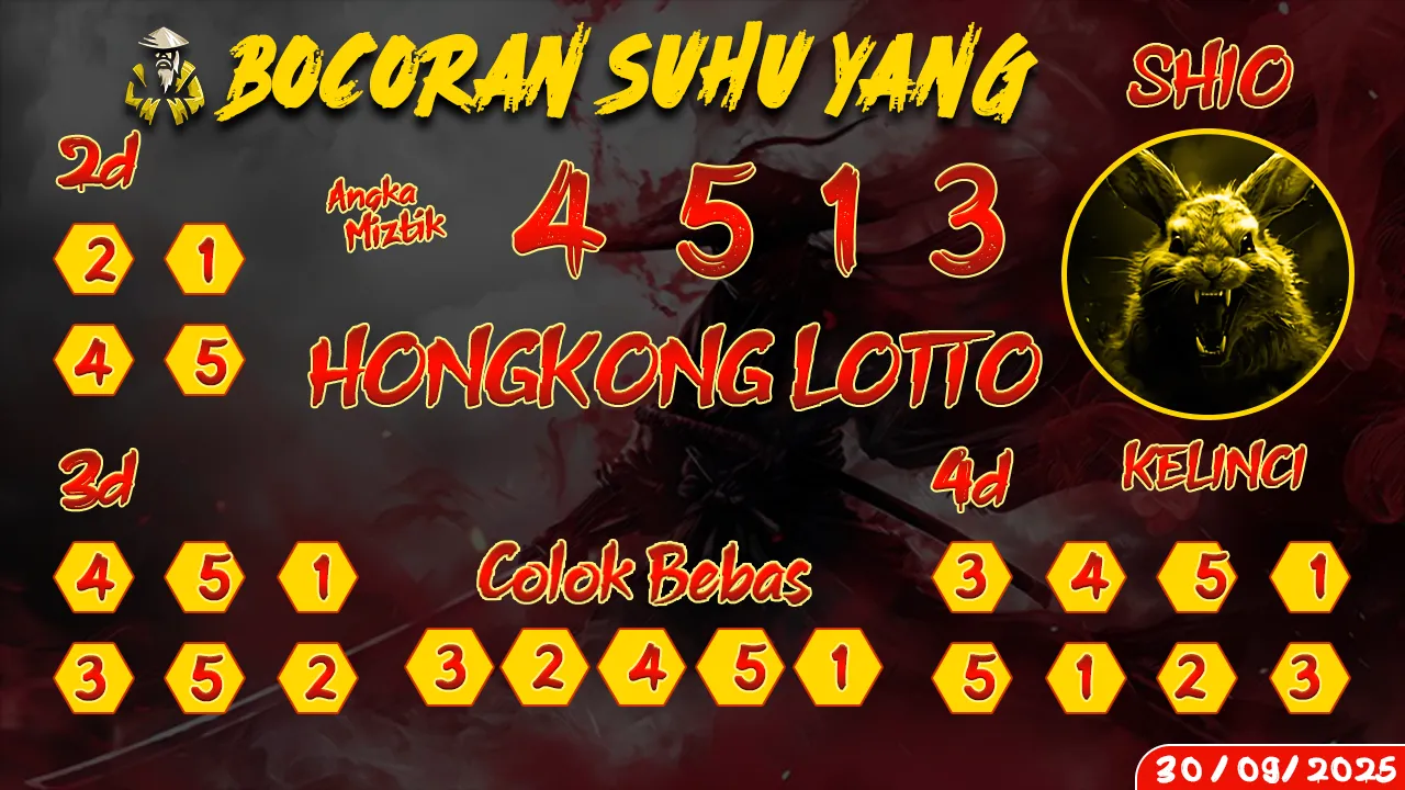 syair Bocoran Suhu Yang Hongkong Lotto 30 09 2025