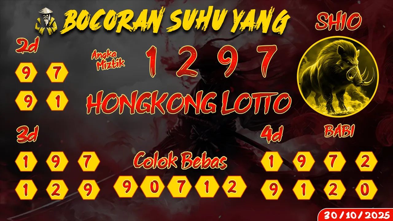 syair Bocoran Suhu Yang Hongkong Lotto 30 10 2025