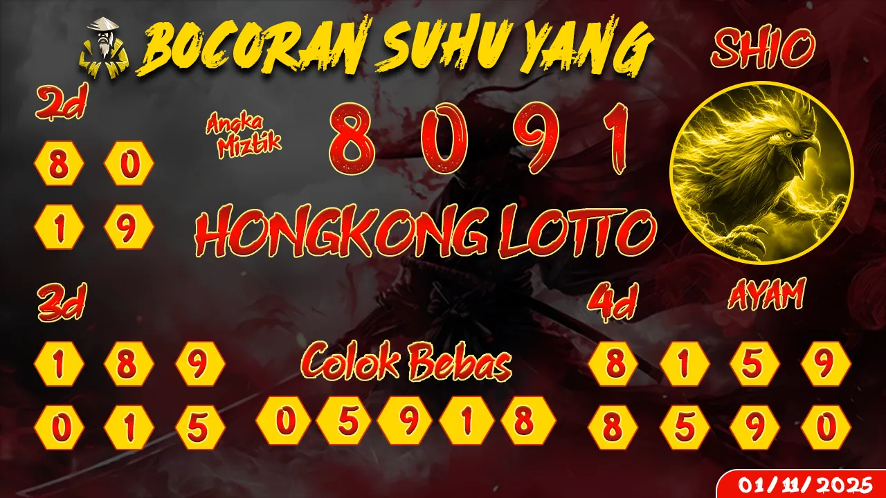 syair Bocoran Suhu Yang Hongkong Lotto 01 11 2025