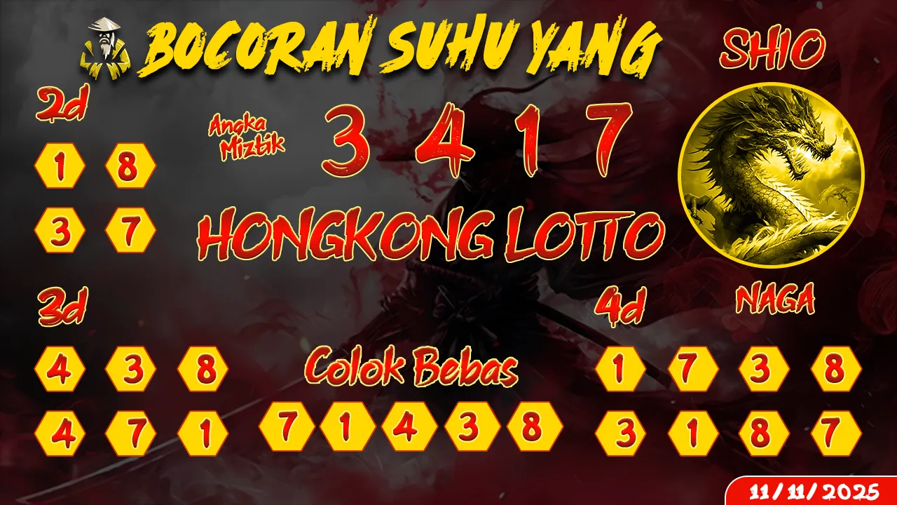 syair Bocoran Suhu Yang Hongkong Lotto 11 11 2025