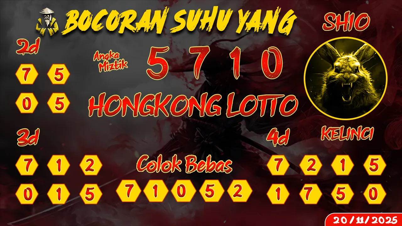 syair Bocoran Suhu Yang Hongkong Lotto 20 11 2025