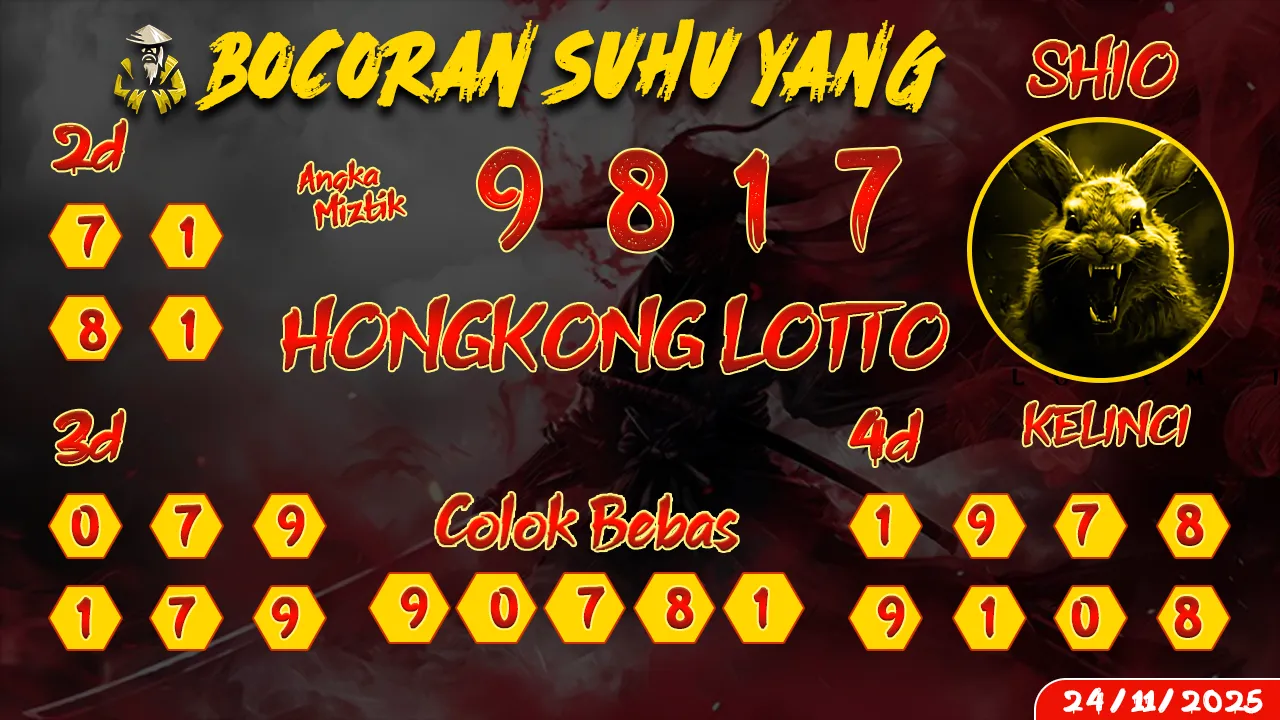 syair Bocoran Suhu Yang Hongkong Lotto 24 11 2025