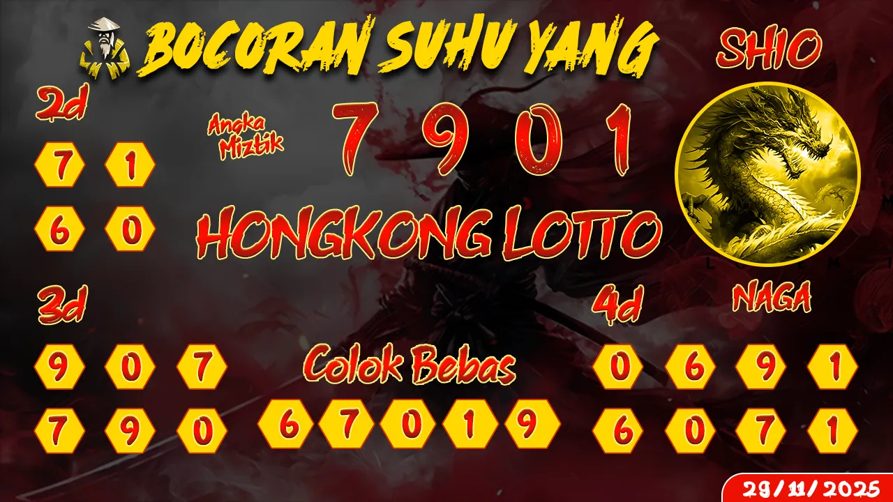 syair Bocoran Suhu Yang Hongkong Lotto 29 11 2025
