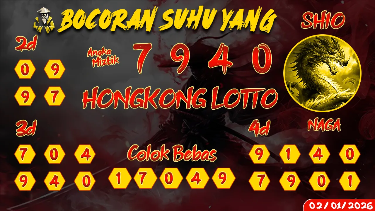 syair Bocoran Suhu Yang Hongkong Lotto 02 01 2026