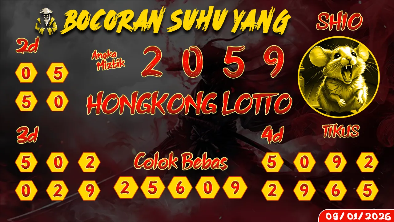 syair Bocoran Suhu Yang Hongkong Lotto 09 01 2026