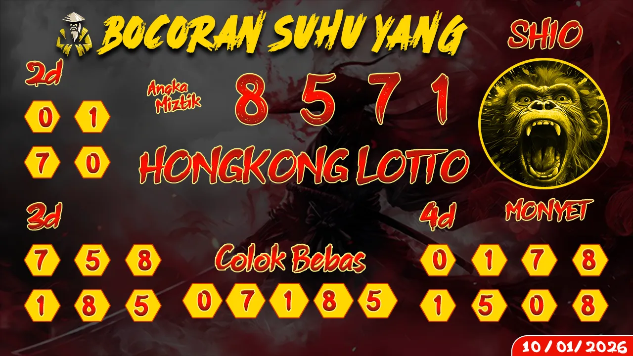 syair Bocoran Suhu Yang Hongkong Lotto 10 01 2026
