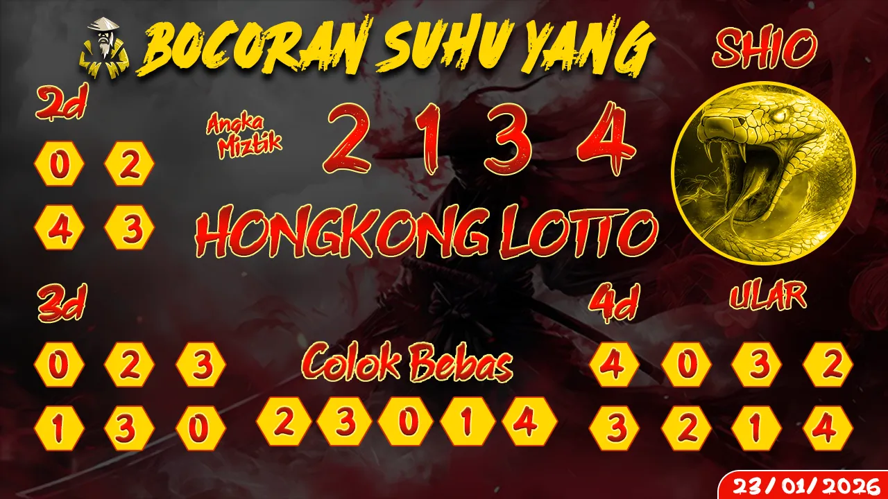 syair Bocoran Suhu Yang Hongkong Lotto 23 01 2026