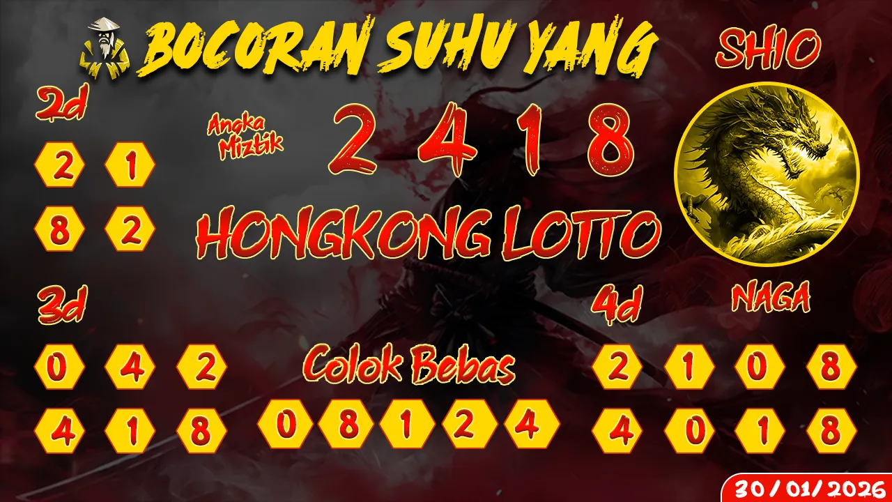 syair Bocoran Suhu Yang Hongkong Lotto 30 01 2026