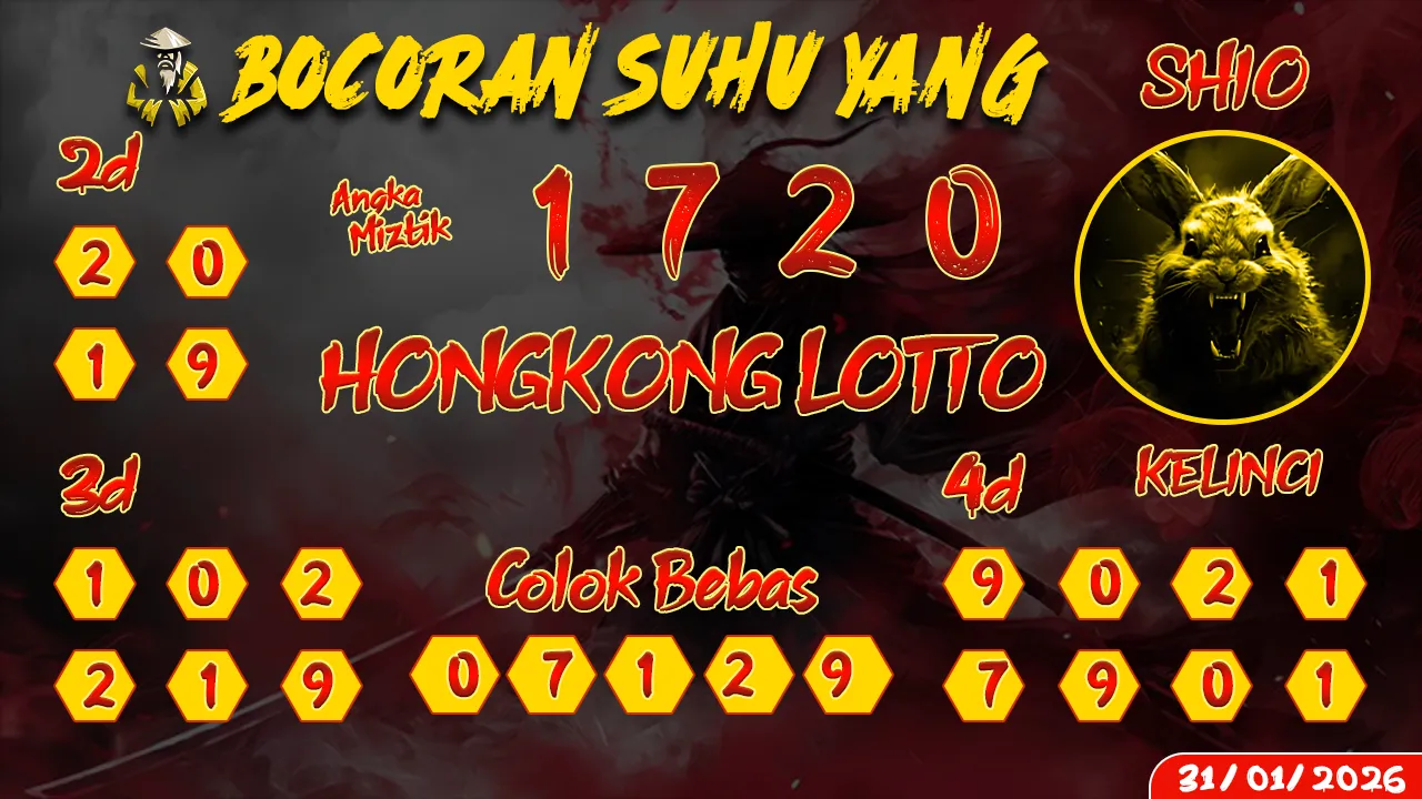 syair Bocoran Suhu Yang Hongkong Lotto 31 01 2026