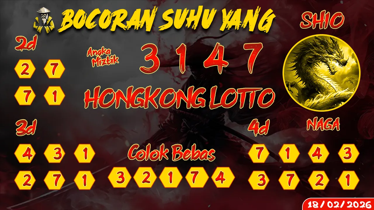 syair Bocoran Suhu Yang Hongkong Lotto 18 02 2026