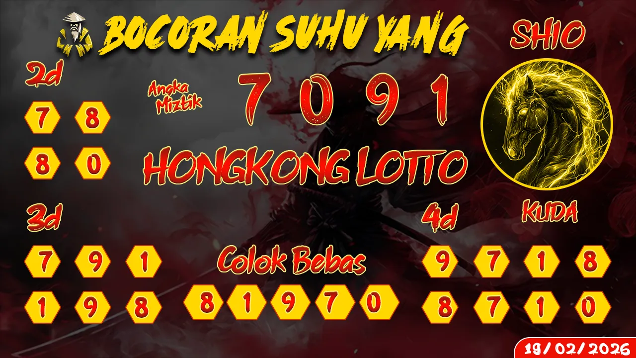 syair Bocoran Suhu Yang Hongkong Lotto 19 02 2026