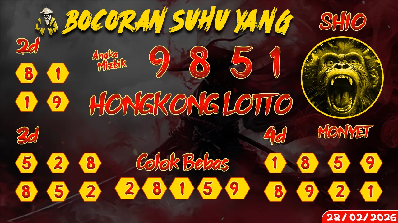syair Bocoran Suhu Yang Hongkong Lotto 28 02 2026