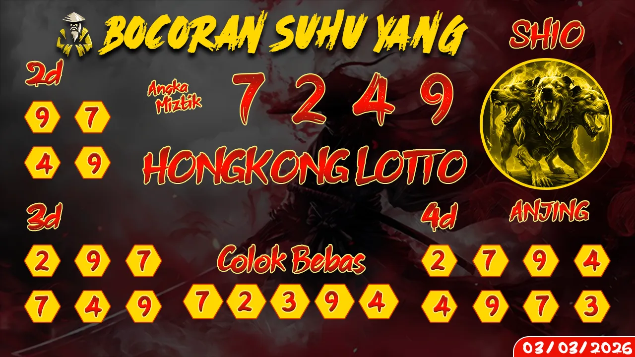 syair Bocoran Suhu Yang Hongkong Lotto 03 03 2026