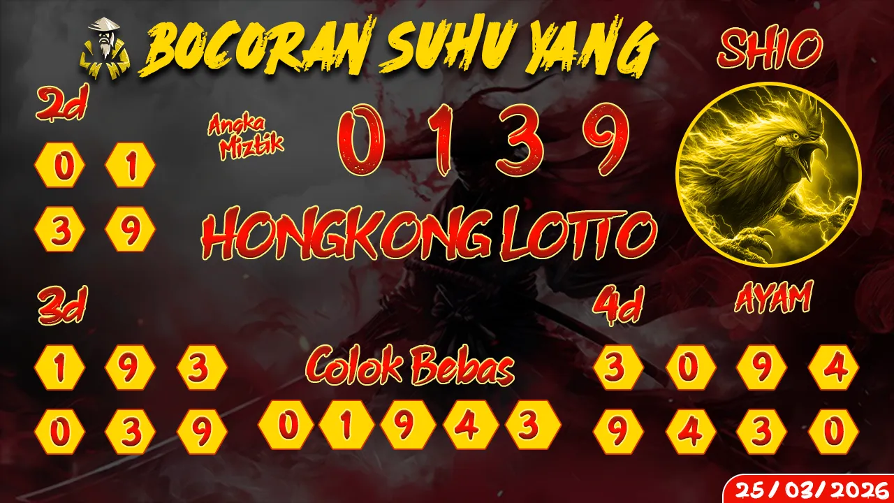syair Bocoran Suhu Yang Hongkong Lotto 25 03 2026
