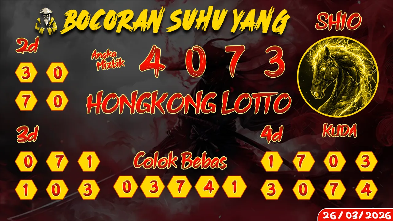 syair Bocoran Suhu Yang Hongkong Lotto 26 03 2026