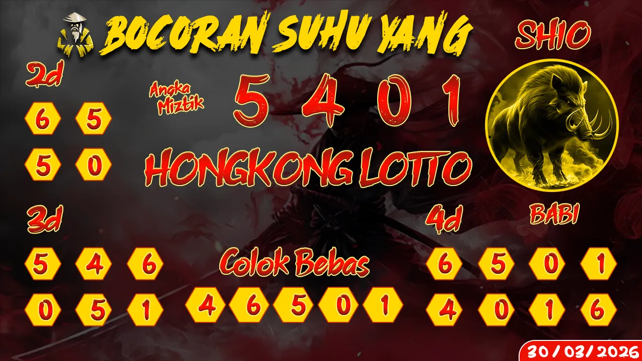 syair Bocoran Suhu Yang Hongkong Lotto 30 03 2026