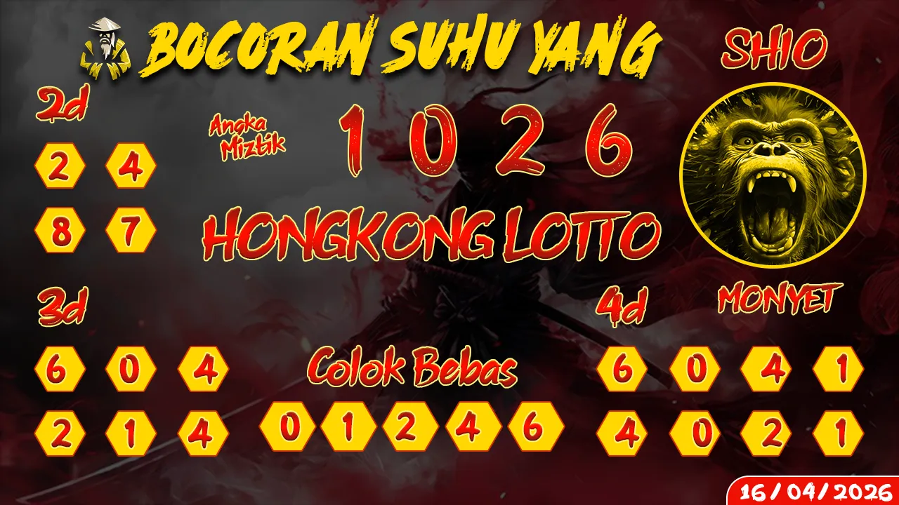 syair Bocoran Suhu Yang Hongkong Lotto 16 04 2026