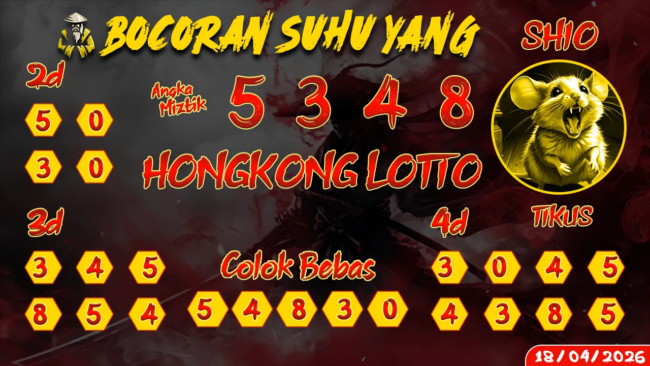 syair Bocoran Suhu Yang Hongkong Lotto 18 04 2026
