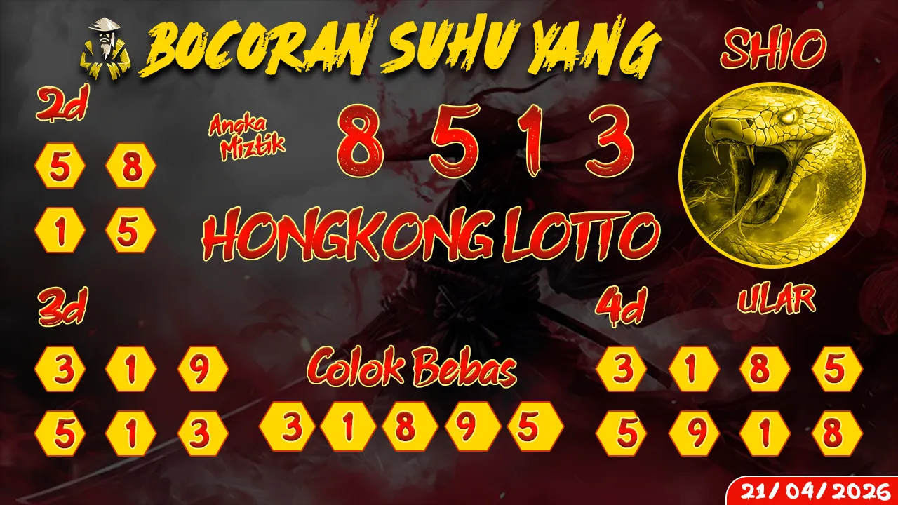 syair Bocoran Suhu Yang Hongkong Lotto 21 04 2026