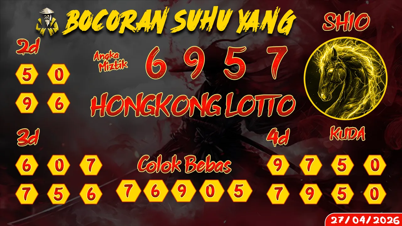 syair Bocoran Suhu Yang Hongkong Lotto 27 04 2026