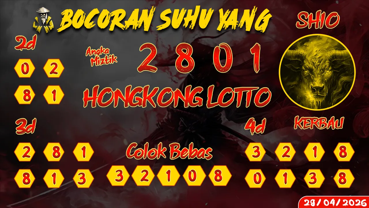 syair Bocoran Suhu Yang Hongkong Lotto 29 04 2026