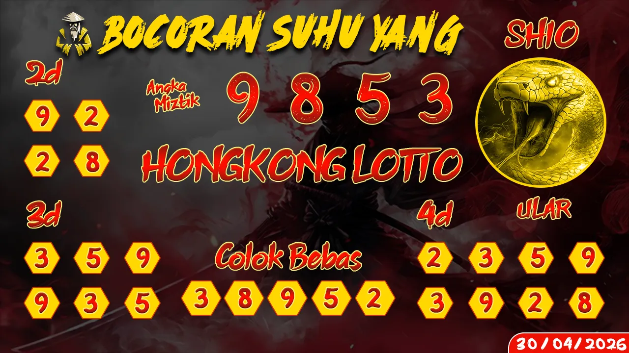 syair Bocoran Suhu Yang Hongkong Lotto 30 04 2026