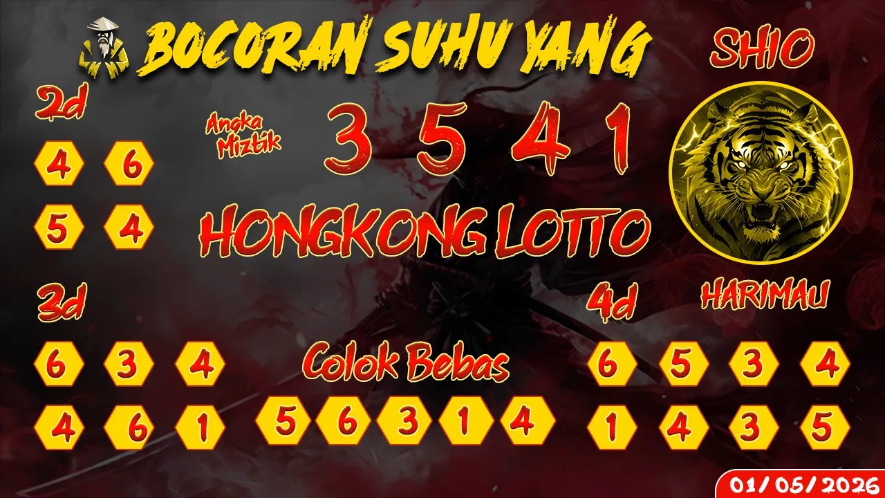 syair Bocoran Suhu Yang Hongkong Lotto 01 05 2026