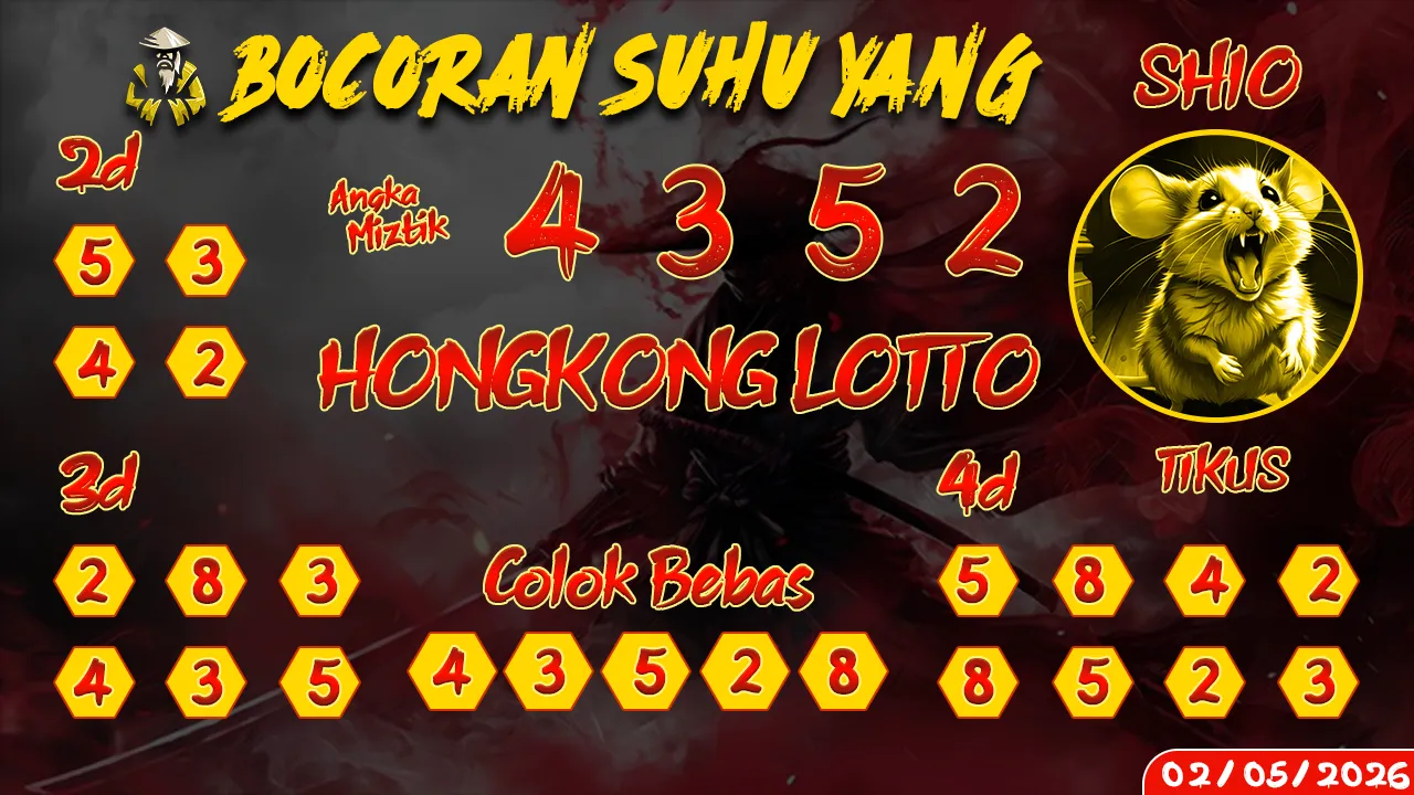 syair Bocoran Suhu Yang Hongkong Lotto 02 05 2026