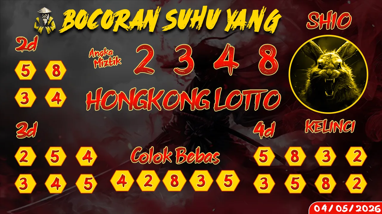 syair Bocoran Suhu Yang Hongkong Lotto 04 05 2026