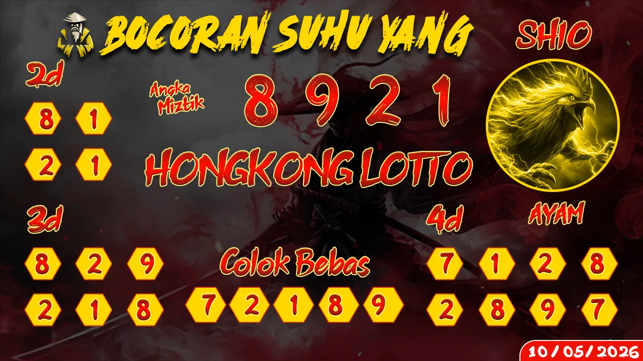 syair Bocoran Suhu Yang Hongkong Lotto 10 05 2026