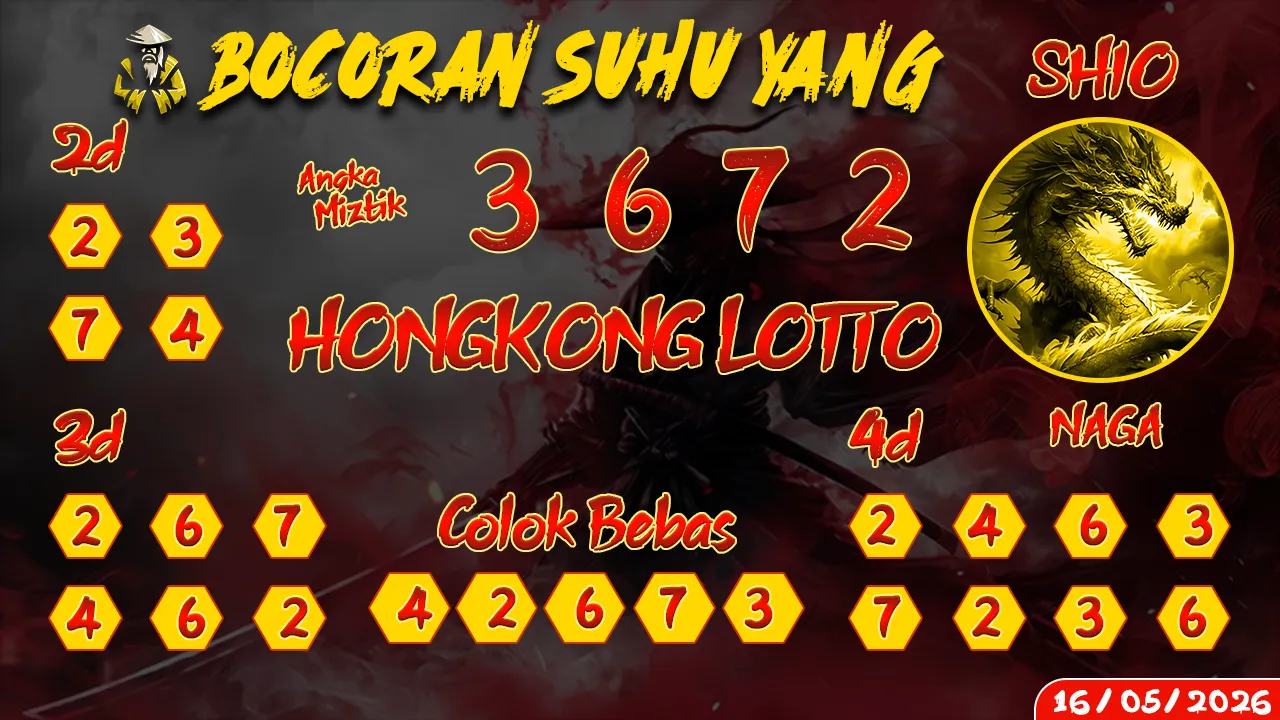 syair Bocoran Suhu Yang Hongkong Lotto 16 05 2026